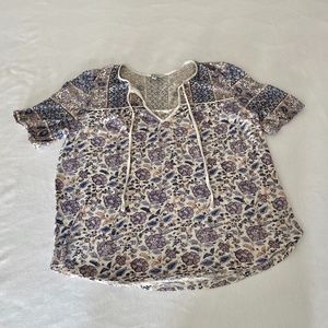Lucky Brand Front Tie Shirt Top